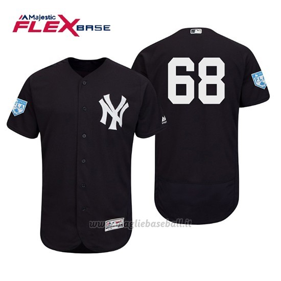 Maglia Baseball Uomo New York Yankees Dellin Betances Flex Base Entrenamiento De Primavera 2019 Blu